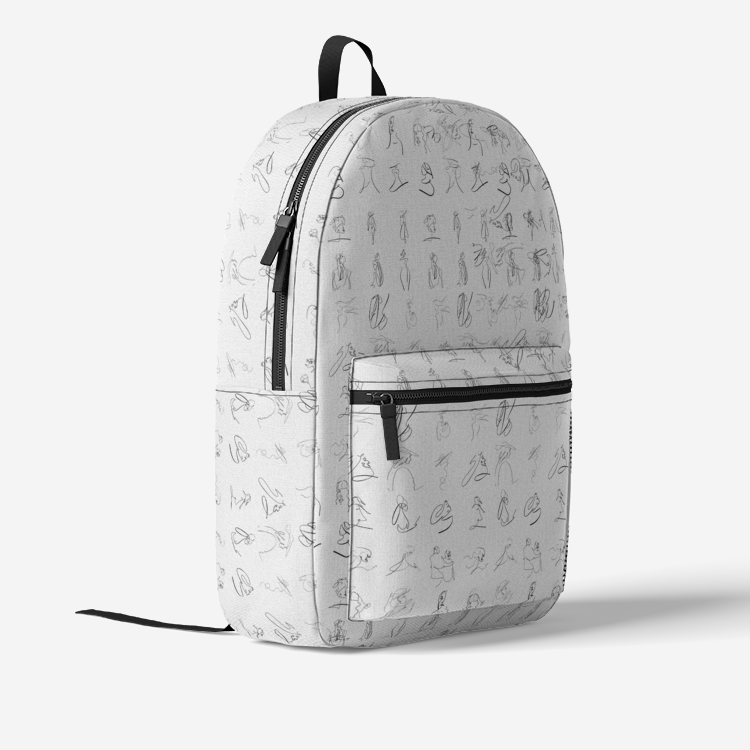 Retro Colorful Print Trendy Backpack